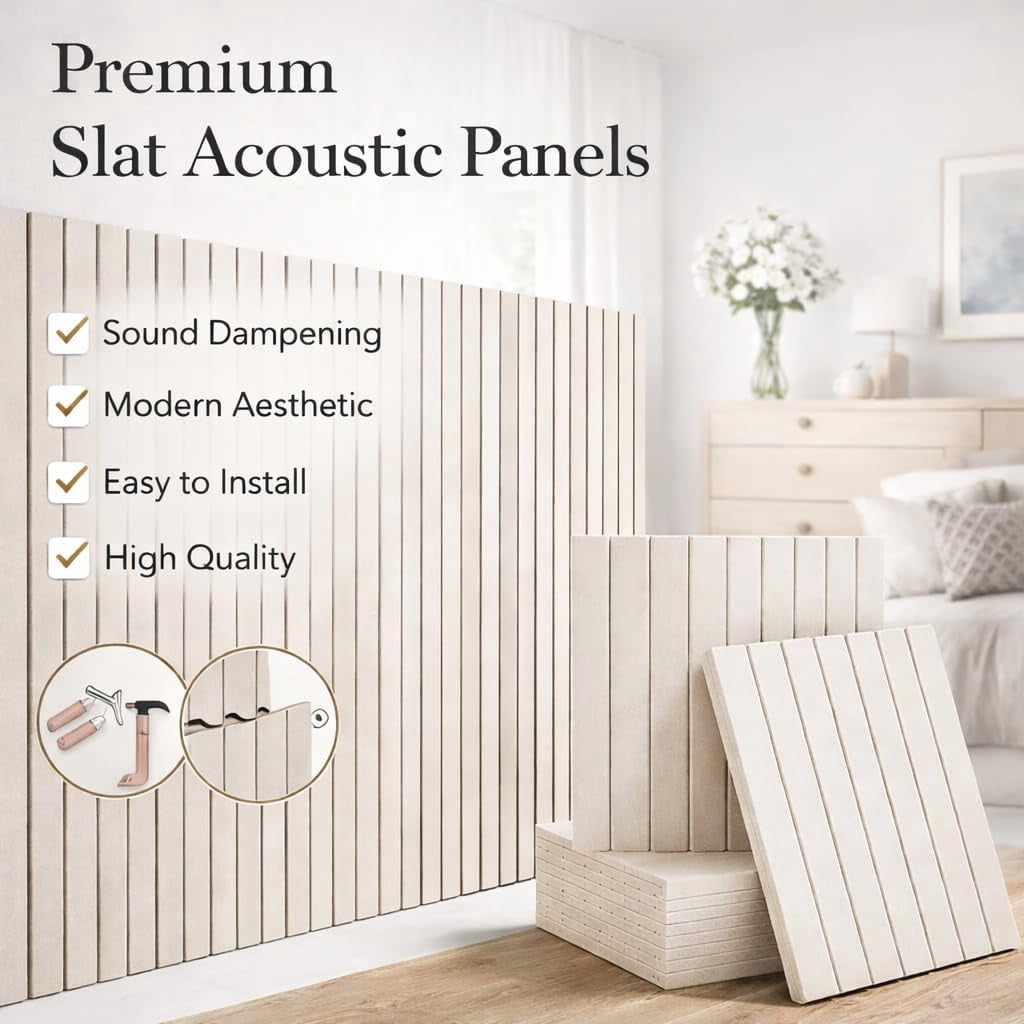 Acoustic Panels 12 Pack Sound Absorbing Wall Panels for Studio Office Home Noise Reduction Decorative Panels Easy Install Sound Dampening