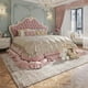 thumbnail image 5 of Girl Wood Luxury Bed Nordic Queen Cute Modern Twin King Bed Bedroom Princess Leather Camas De Matrimonio Dormitorio Furniture My Lux Decor Round, 5 of 8