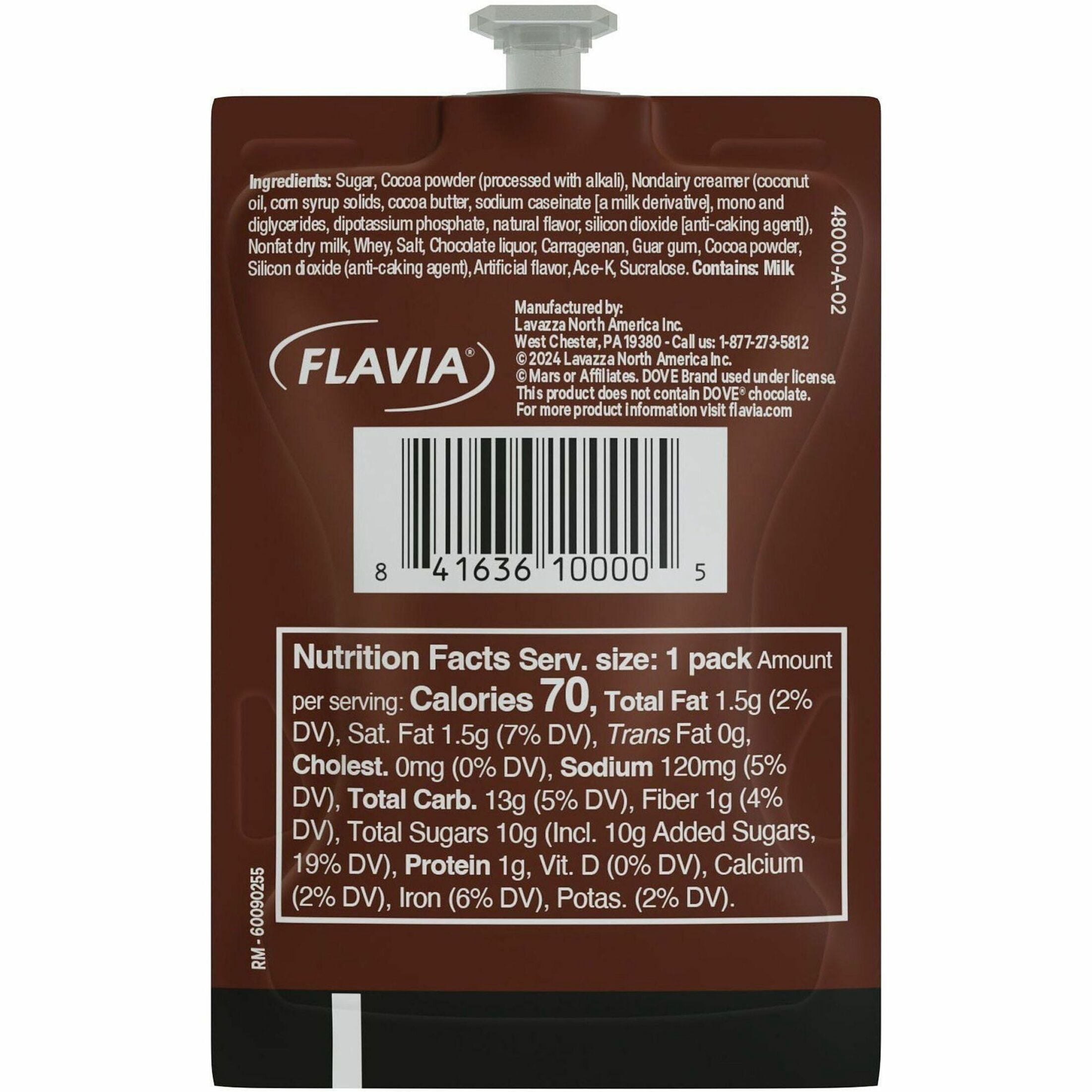 Flavia, LAV48000, Dove Hot Chocolate Freshpack, 72 / Carton