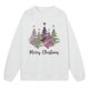 thumbnail image 2 of Sudaderas de historia Gibobby para Mujer Suéter navideño de manga larga con hombros descubiertos y estampado de Árbol de Navidad colorido informal para Mujer Blanco XL, 2 of 4