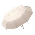 thumbnail image 1 of Automatic Folding Umbrella with Hook Handle Rainproof, Portable Sunshade for Travel White, 1 of 5