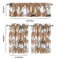 thumbnail image 6 of Dog Print Kitchen Curtains 36 Inch Short - 3 Panel Set, Cute Puppy & Floral Design, Rod Pocket Pet Lover Curtains 100% Polyester, Paw & Bone Pattern for Kitchen, Living Room, Bedroom, Easy Wash, 6 of 6