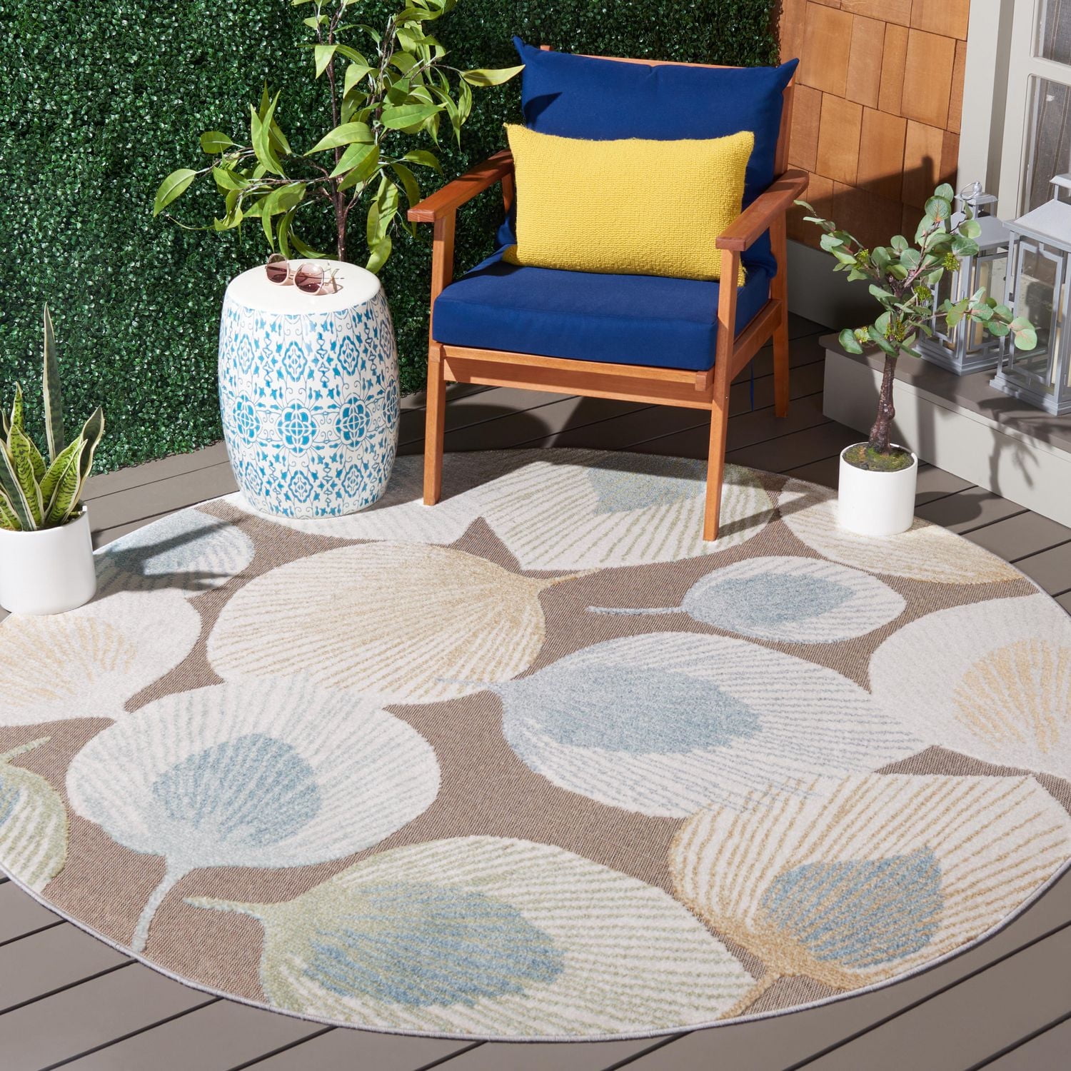 SAFAVIEH Sarasota Nash Tapis Floral Intérieur/Extérieur