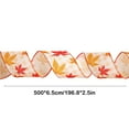 thumbnail image 3 of Btomtd 196.85"x2.55" Faux Linen Woven Ribbon with Pumpkin and Maple Leaf for Halloween Thanksgiving Ornaments Holiday Party Decoration Ribbon for Crafting, D, 3 of 6