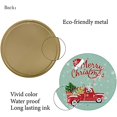 thumbnail image 5 of Merry Christmas Tin Sign Retro Round Metal Vintage Poster Plaque Wall Decor Tree Santa Claus Snowflake for Home Christmas Party Gift Supplies Garden Decoration Cafe Shop Outdoor 12inch, 5 of 7