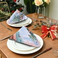 thumbnail image 3 of Napkin Satin Napkin 20*20 Inchx6 Kitchen Towel Dinner Plate Towel Decorative Towel Napkin Tea Towel Suitable For Kitchen Table Cartoon Christmas Street, 3 of 8