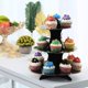 thumbnail image 5 of Soporte Para Cupcakes De Cartón De 2 Niveles, Postre, Pastelería, Torre De Exhibición, Decoración Para Fiestas Infantiles Yotijar Soporte de magdalenas de cartón de 3 niveles, 5 of 10