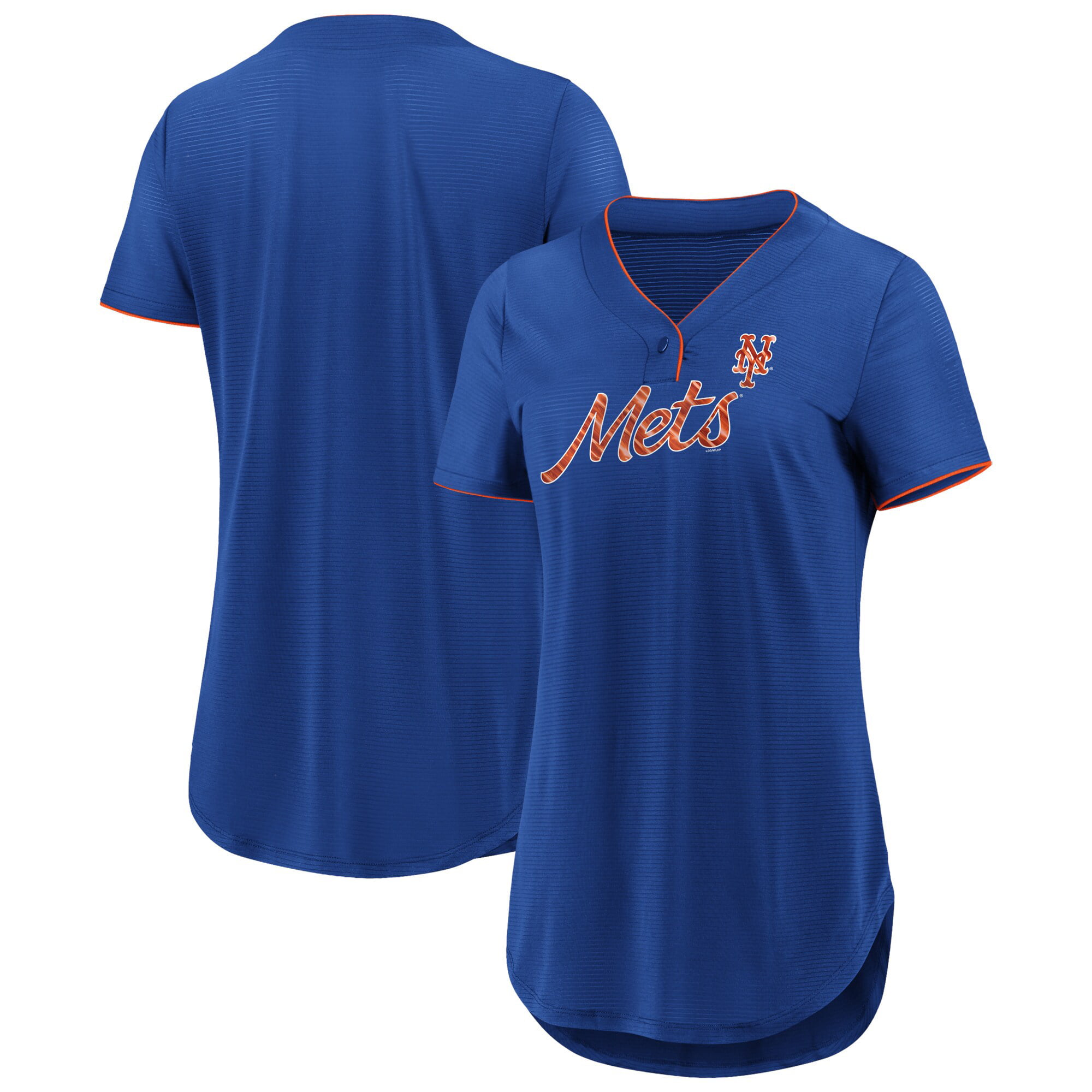 New York Mets Fanatics Branded Women's Diva Jersey V-Neck T-Shirt ...