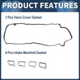 thumbnail image 6 of Unique Bargains Valve Cover Gasket No.A2710160121 for Mercedes-Benz C180 1.8L l4 GAS DOHC, 6 of 6