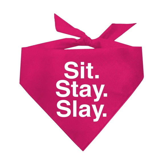 Sit. Stay. Slay Triangle Dog Bandana