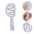 thumbnail image 3 of Unique Bargains 1 Pc Long Handle Hollow Hair Shampoo Brush for Head Massage 7.09"x3.15"x0.87" Purple, 3 of 6
