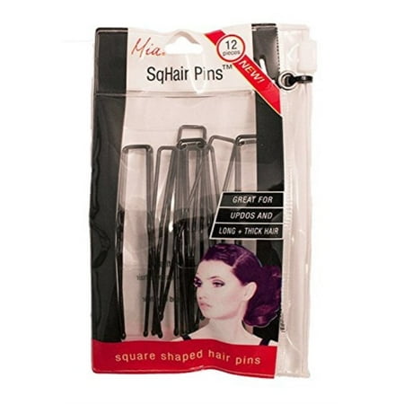 Mia Sqhair Pins Square Shaped Bobby Pins For Long And Or Thick