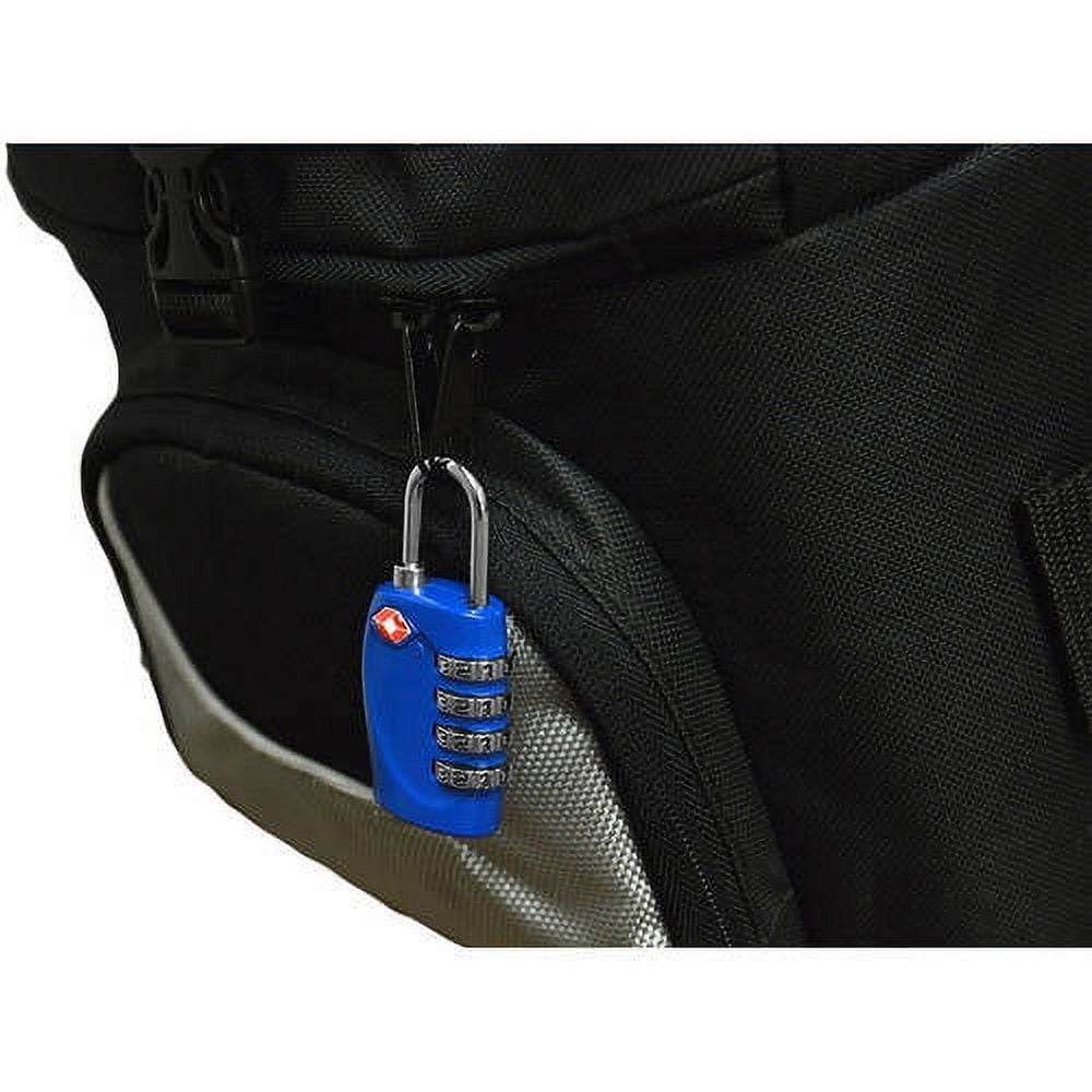 TraverGo 4 Digit Combination Lock, Blue TR1140BL