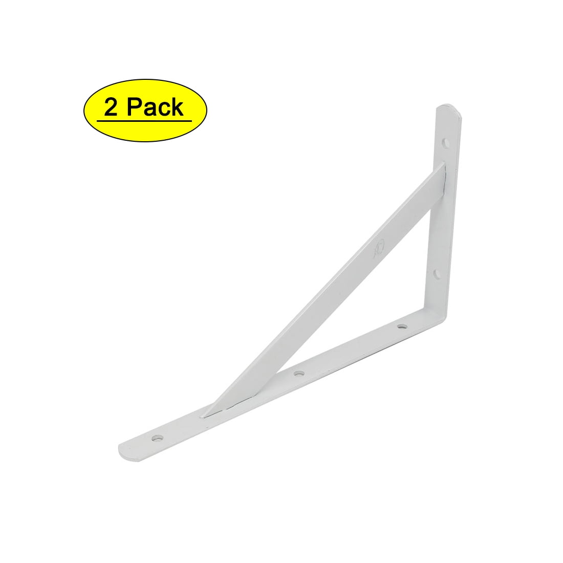 Uxcell 200mmx120mm L Shaped Angle Shelf Bracket Support Holder Corner Brace White 2pcs