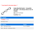 thumbnail image 2 of Intake Manifold Gasket - Compatible with 2005 - 2013 Nissan Xterra 4.0L V6 VQ40DE 2006 2007 2008 2009 2010 2011 2012, 2 of 2