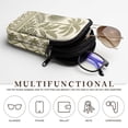 thumbnail image 5 of SEANATIVE Neoprene Double Glasses Case Dual Compartment Eyeglasses Sunglasses Holder for Women Men, Glasses Organizer with Zipper Closure, Eyewear Storage Bag, Tropical Leaf Palm Tree Print, 5 of 7