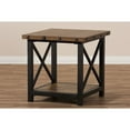 thumbnail image 6 of Baxton Studio Herzen Rustic Industrial Style Antique Black Textured Finished Metal Distressed Wood Occasional End Table, 6 of 6