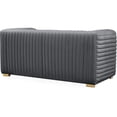 thumbnail image 6 of Meridian Furniture Ravish Grey Velvet Loveseat, 6 of 16