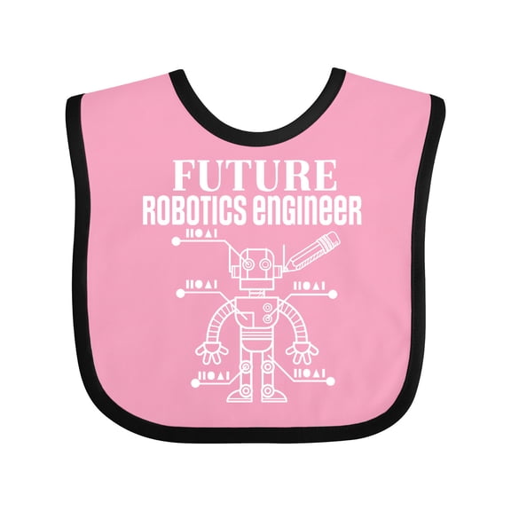 Inktastic Future Robotics Engineer Robot Boys or Girls Baby Bib