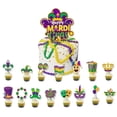 thumbnail image 7 of 16 Pcs Mardi Gras Cupcake Toppers and Cake Toppers Cake Decorations Food Fruit Picks for Masquerade Carnival Birthday Party Decorations, 7 of 7