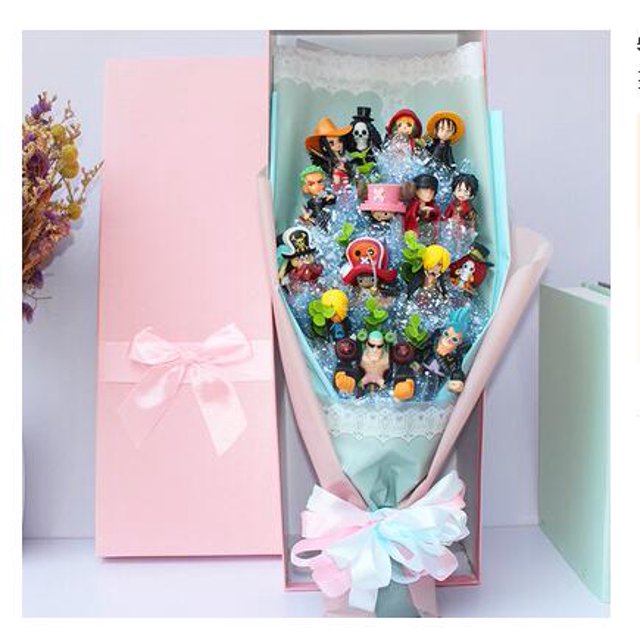 Ramo de flores de una pieza de Anime de 15 estilos, Luffy Chopper Roronoa Zoro Choba Sauron, regalo de cumpleaños para graduados, oferta zhangyuxiang unisex
