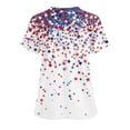 thumbnail image 4 of Gamivast Scrubs for Women Patriotic Flag Print Short Sleeve Nursing Scrubs V-Neck Moisture Wicking Quick-Dry Scrub Tops Pocket Modern Fit Workwear, 4 of 5