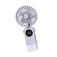 thumbnail image 1 of Mini ventilador de mano, ventilador de escritorio silencioso, pantalla LED portátil de 5 velocidades, ventilador de refrigeración, ventilador USB para Púrpura claro, 1 of 9