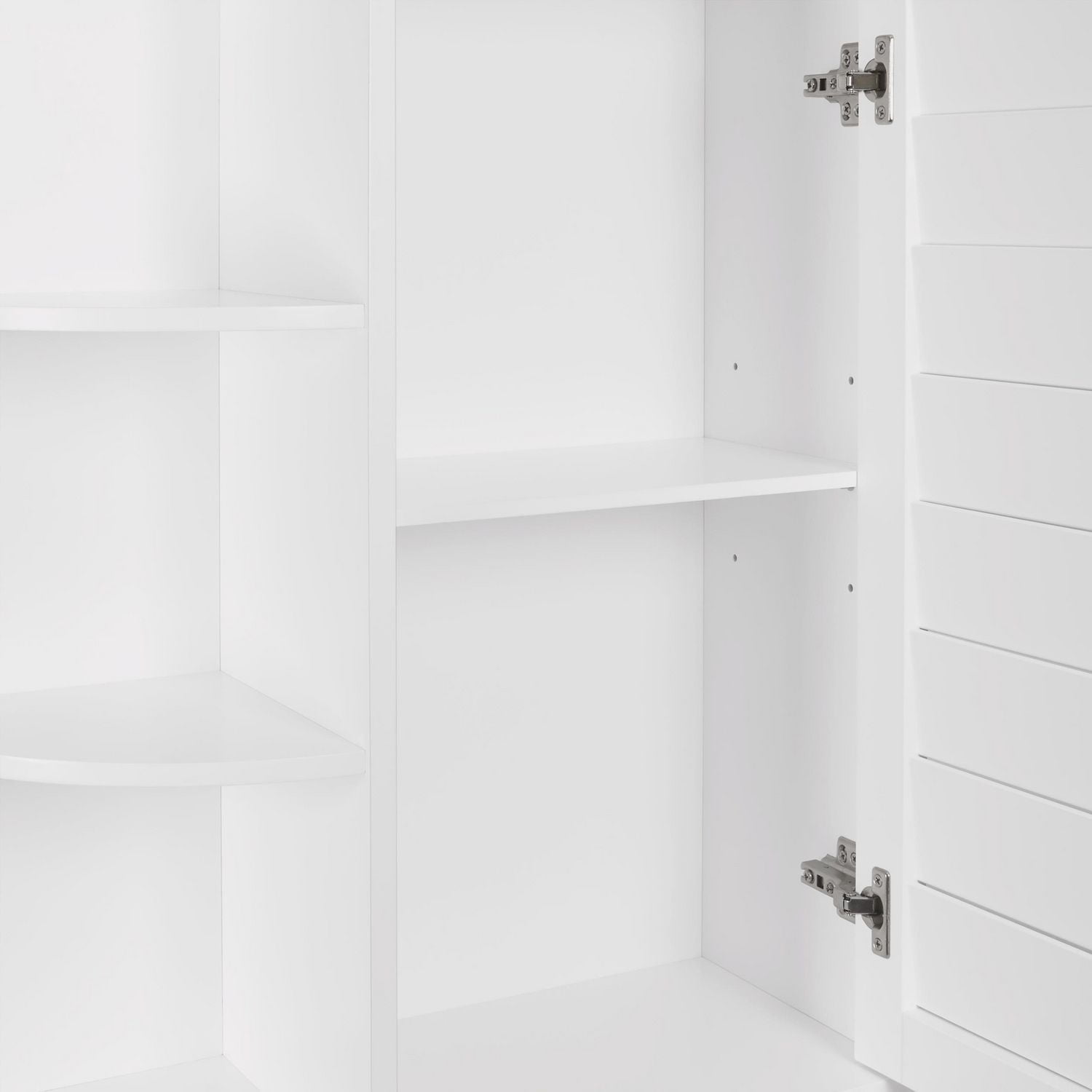 RiverRidge Home® Brookfield Single Door Floor Cabinet with Side Shelves - White