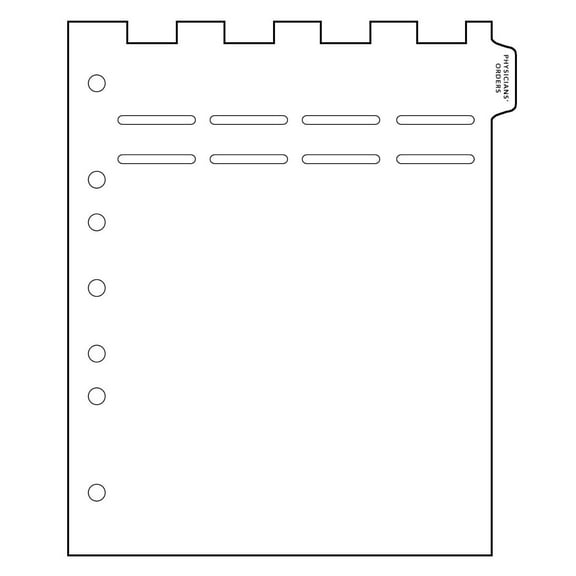 Carstens - Heavy Duty Physicians Orders Plastic Ring Binder Dividers, Side Tab, 1/9 Cut, Tab 1 Position, US Letter, Pack of 10, (2620-01) - Ideal Medical Chart Dividers for 3 Ring Binders