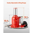 thumbnail image 6 of CAFORKP Heavy Duty 50 Ton Air/Hydraulic Bottle Jack for Trucks & Auto Repair, 10.4-16.1" Lifting Range, 110,231 lbs Capacity, Pneumatic Manual Pump, Red, 6 of 10