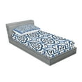 thumbnail image 2 of Ambesonne Retro Fitted Sheet & Pillow Sham Set, Moroccan Mosaic, Twin, Grey Blue, 2 of 2
