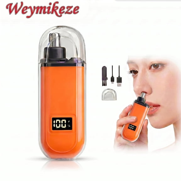 Unisex Electric Nose Hair Trimmer USB Rechargeable Portable Nostril Hair Cleaner Anti Pulling Precise Nasal Hair Trimmer for Men and Women