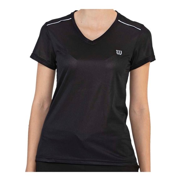 Playera Wilson para Mujer, Deportivo Negro Talla CH