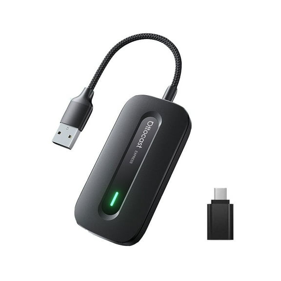 OttoExpress Play2video Ultra Wireless CarPlay Android Auto Adapter Car TV Box for OEM Wired CarPlay Car