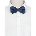 thumbnail image 4 of INSPIRE CHIC Men's Pre-tied Flower Solid Color Bow Ties for Elegant Wedding One Size Navy Blue, 4 of 4