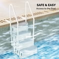 thumbnail image 3 of Ktaxon Pool Ladder Swimming pool escalator with Handrails, Heavy-Duty Safety Step for Swimming Pool Beige and Grey , 4 Steps, 3 of 7