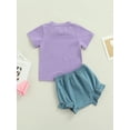 thumbnail image 4 of ITFABS Baby Girl 2PCS Set, Round Neck CasualC Tee Ruffle Hem Elastic Waist Shorts, 4 of 9