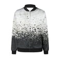 thumbnail image 5 of Women's Stand Collar Long Sleeve Jacket Winter Zipper Printing Coat Winter Loose Casual Outerwear, 5 of 5