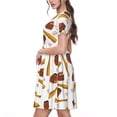 thumbnail image 2 of Naloa Robe d'Été Sportive Imprimée Baseball pour Femmes avec Poches, Manches Courtes, Robe de Plage Fluide pour Vacances, 2 of 6