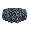 thumbnail image 5 of Black Leopard Pattern Round Tablecloth 60"x60",Wrinkle Wipeable Table Cloth for Kitchen Dining Room Picnic Patio Party, 5 of 6
