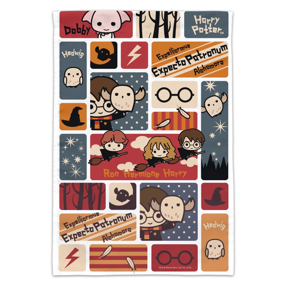 Harry Potter Cute Chibi Pattern Garden Yard Flag