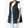 thumbnail image 3 of TheMogan Women's PLUS Drawstring Loose Fit Utility Vest Sleeveless Military Jacket, 3 of 7