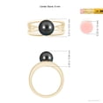 thumbnail image 5 of ANGARA Solitaire Tahitian Cultured Pearl Double Shank Ring in 14K Yellow Gold for Women | June Birthstone, Birthday, Anniversary, Jewelry Gift for Women | Pearl Ring, 5 of 9