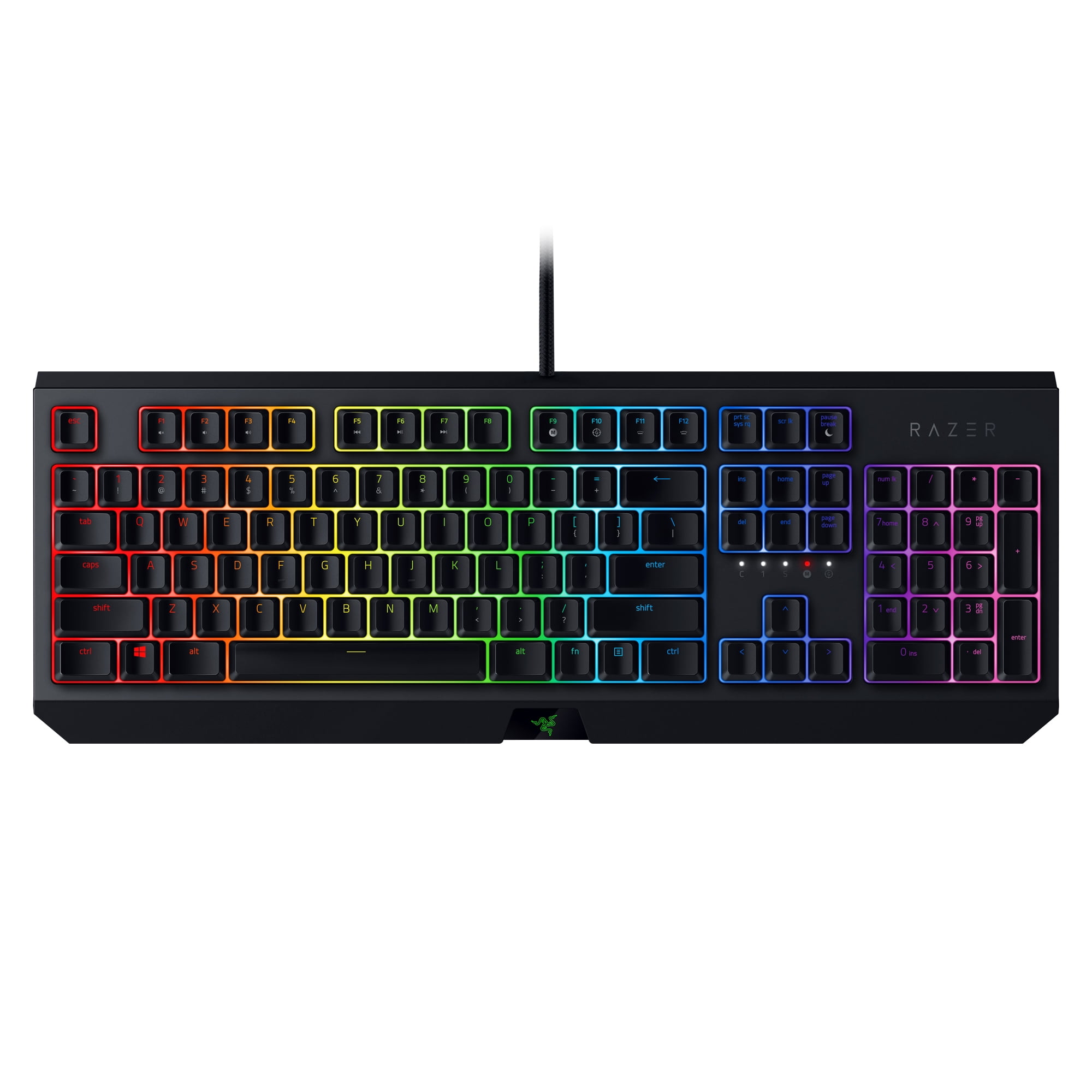 Razer BlackWidow Wired Gaming Keyboard for PC, Green Mechanical Switches, Chroma RGB Lighting, Hybrid On-Board Memory, N-Key Rollover, Up to 80 Million Key Strokes, Easy Cable Management, Black
