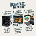 thumbnail image 3 of Nostalgia Retro 3-in-1 Breakfast Station with Coffeemaker, Griddle, and Toaster Oven, Black, 3 of 8