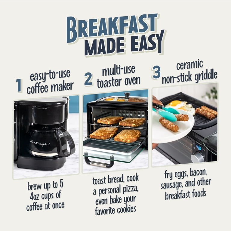 Nostalgia, Breakfast Station, 3-in-1 Retro Kitchen Appliance