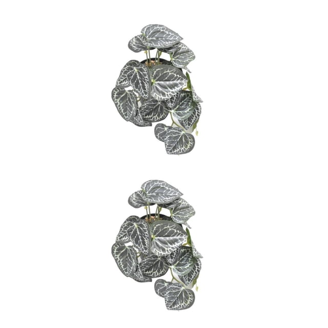 Advancent Decoraciones ecológicas para hábitat de reptiles, realistas y seguras para mascotas, plantas de jardín, hojas de flores de cristal hoja de flor de cristal 2Conjunto