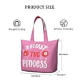 thumbnail image 4 of 22 Inch Oversized Travel Bag Lightweight Canvas Weekender Duffel with Multi Pockets, Slogan Print, 4 of 5