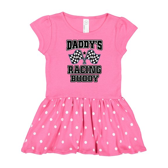 Inktastic Daddys Racing Buddy Car Flags Gift Baby Girl Dress