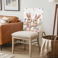 thumbnail image 6 of Spring Bunny Easter Chair Back Covers, Removable Chair Covers for Dining Chairs Set of 8, Washable Chairs Slipcovers Back Seat Protector for Wedding Party 19"x20", 6 of 9